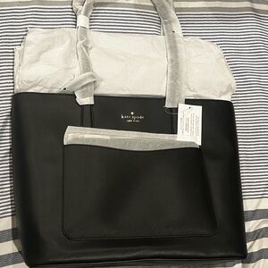 Kate Spade Black Tote Two Piece Set